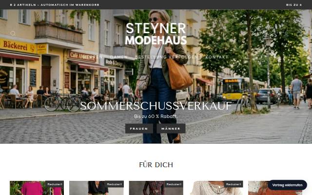 Steyner Modehaus storefront