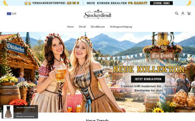 Stockerdirndl storefront
