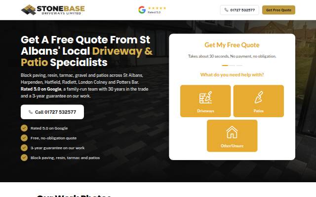 Startseite von Get A Free Quote From St Albans' Local Driveway &amp; Patio Specialists