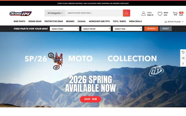 Store114 Motocross Shop storefront