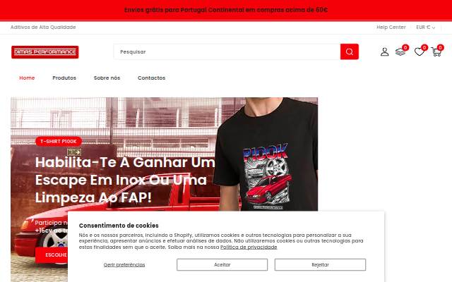 Dimas Performance storefront