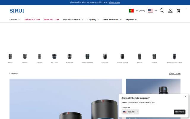 SIRUI®Official Store storefront