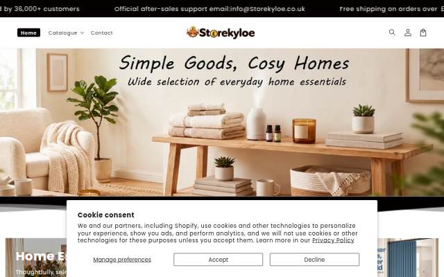 Storekyloe.co.uk storefront