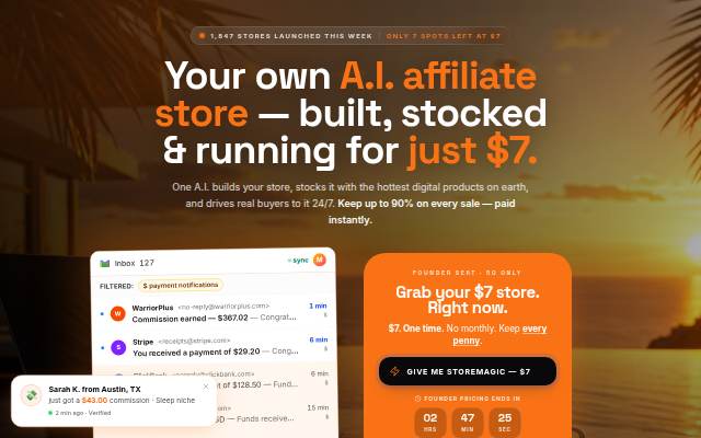 StoreMagic AI — Push storefront