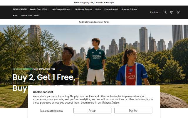 Store TNF storefront