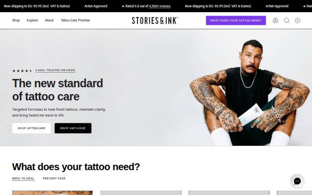 Stories &amp; Ink® storefront