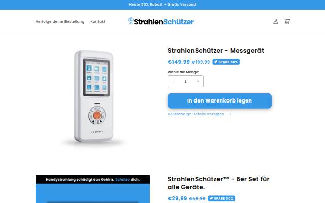StrahlenSchützer storefront