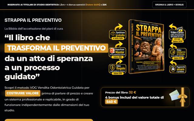 STRAPPA IL PREVENTIVO – La Bibbia dell’accettazione dei piani di cura storefront