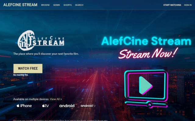 AlefCine Stream storefront