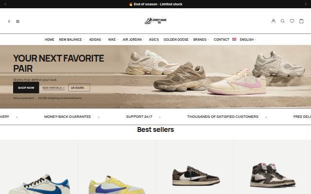 Street Kicks Co – Tu destino definitivo para sneakers exclusivas. storefront