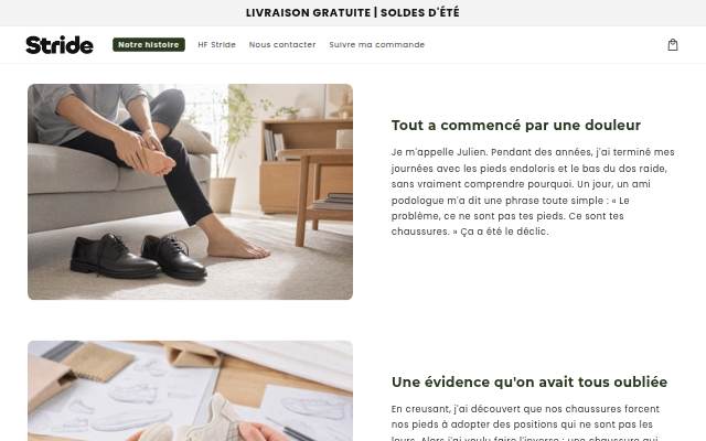 Stride storefront