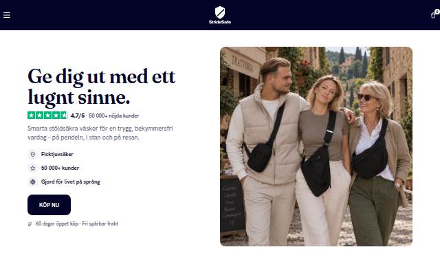StrideSafe storefront