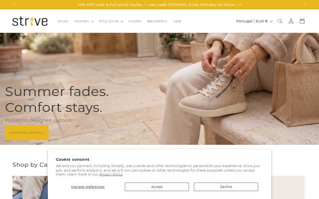 Strive Footwear storefront