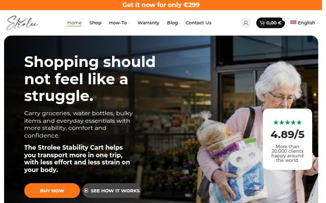 Strolee Carts Europe storefront