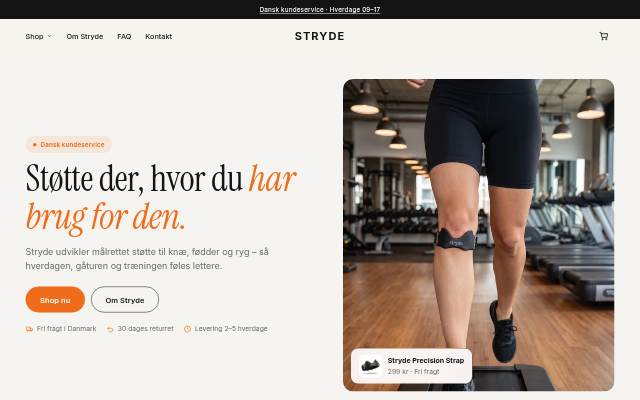 Stryde.dk storefront