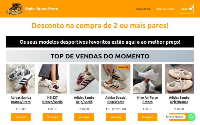 Style Shoes Store – Os seus modelos desportivos favoritos estão aqui e ao melhor preço! storefront