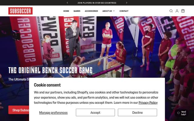 Subsoccer storefront