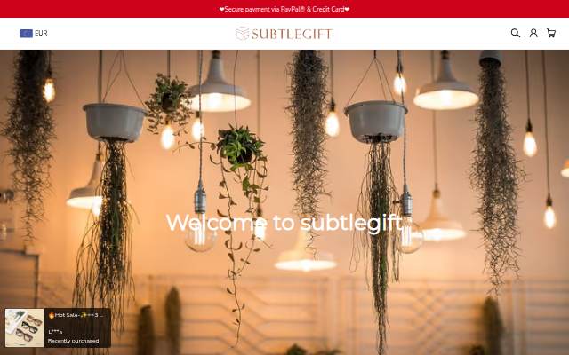 Subtlegift storefront