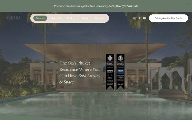 Sudara Phuket | Your New Chapter of Beachside Living Begins storefront