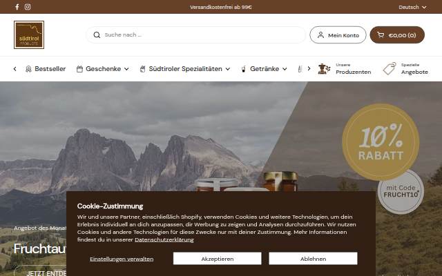 Montra da Südtirol Products