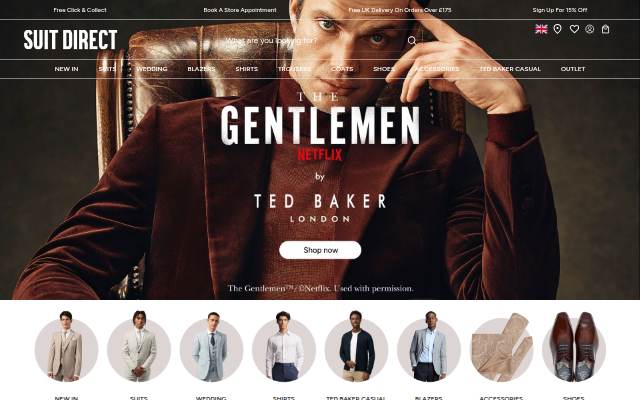 Suit Direct storefront