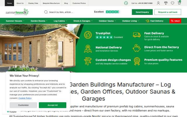 Startseite von Summerhouse24