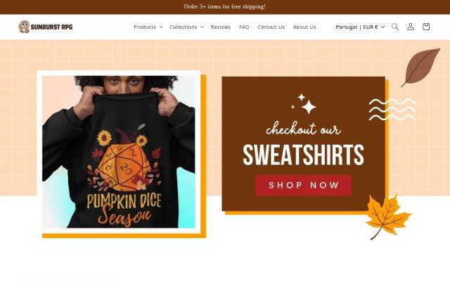 Sunburst RPG storefront