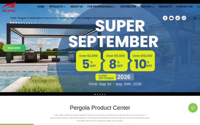 Custom Aluminum Pergola Manufacturer & Supplier storefront