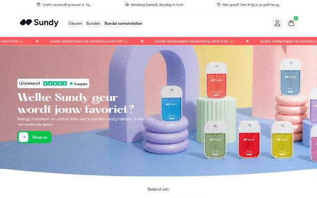 Startseite von Sundy