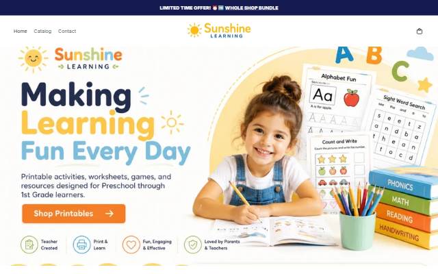 Sunshine Learning storefront