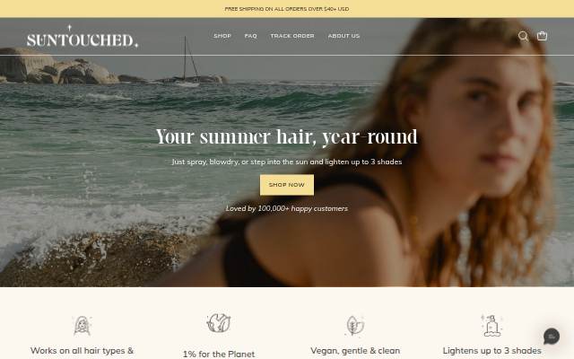 Suntouched storefront