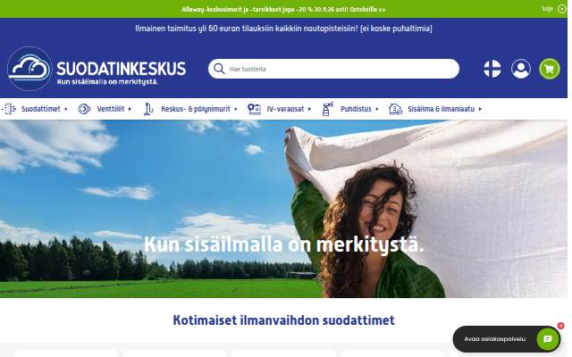 Suodatinkeskus storefront