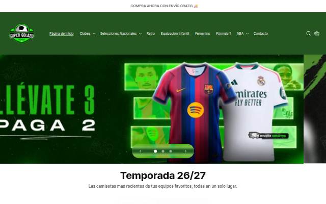 Montra da Super Golazo Tienda