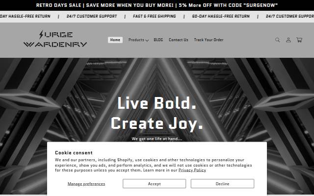 Surge Wardenry storefront