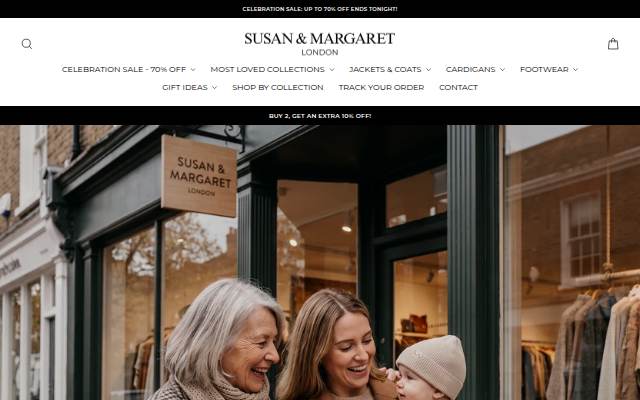 Susan &amp; Margaret London storefront