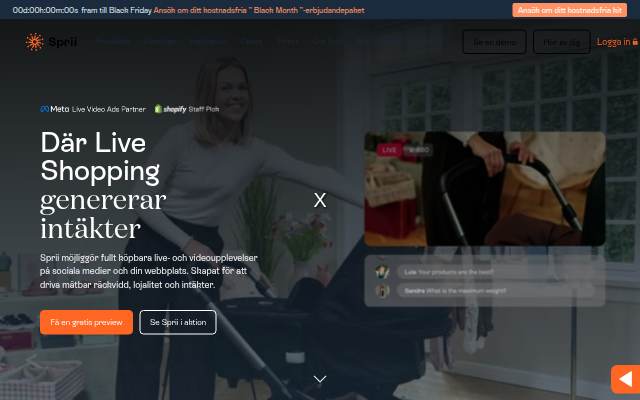Live Shopping storefront
