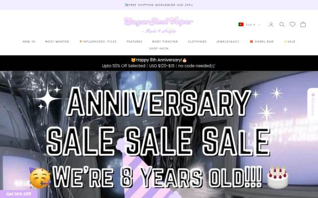 SugarAndVapor storefront