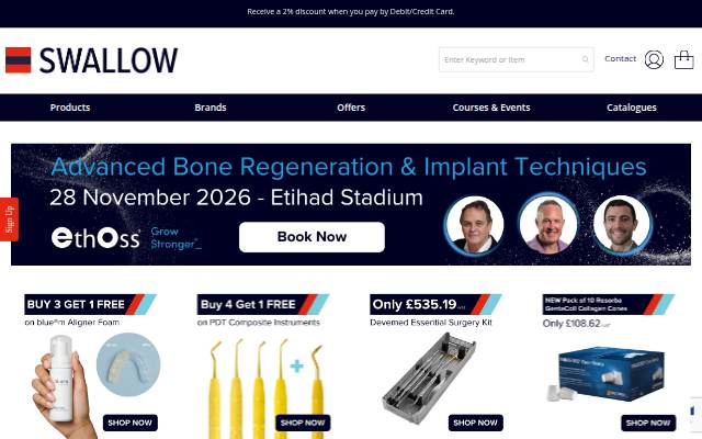 Main Website storefront