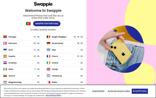 Swappie storefront