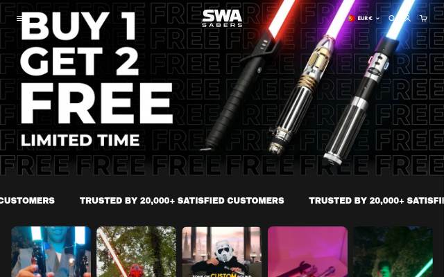 SWA Sabers storefront