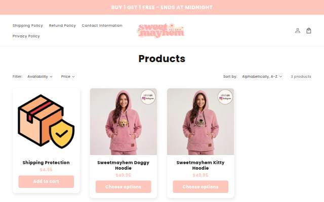 Sweet Mayhem storefront