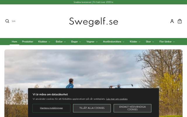 Swegolf.se storefront