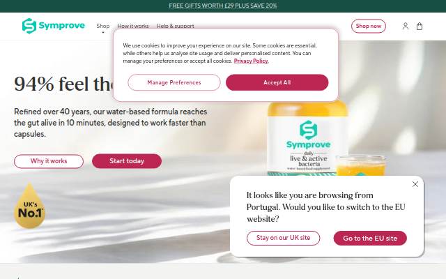 Symprove UK storefront