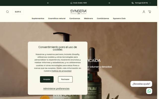 SYNSERA LABS storefront