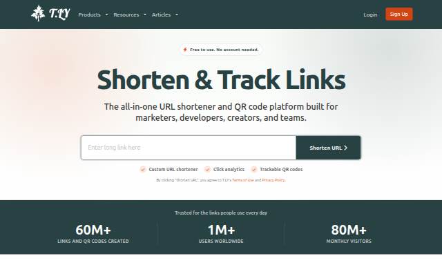 URL Shortener storefront