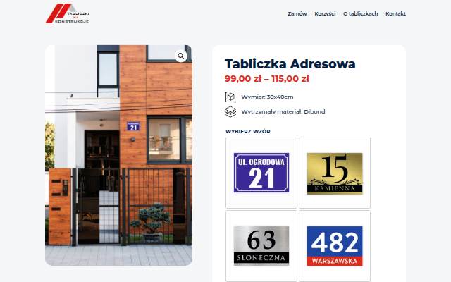 Tabliczki Adresowe storefront