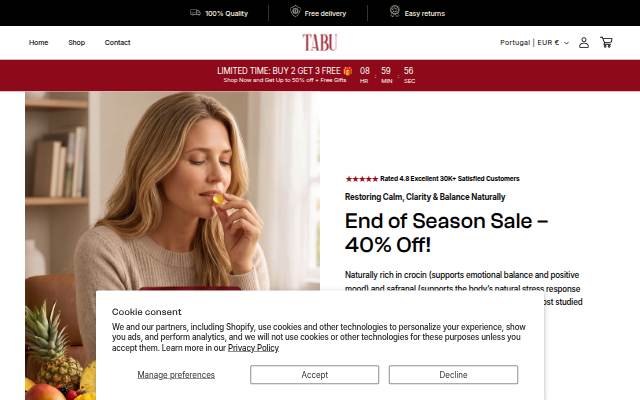 TABU storefront