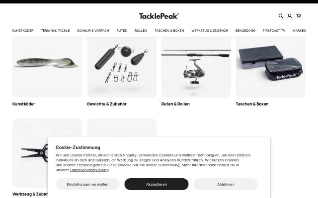 TacklePeak storefront