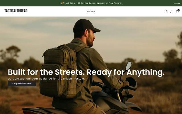 TacticalThread – Tactical &amp; Outdoor Equipment | UK Store storefront