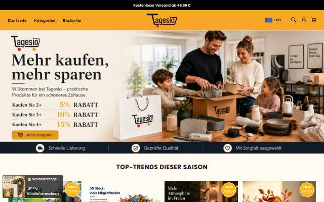 Tagesio storefront